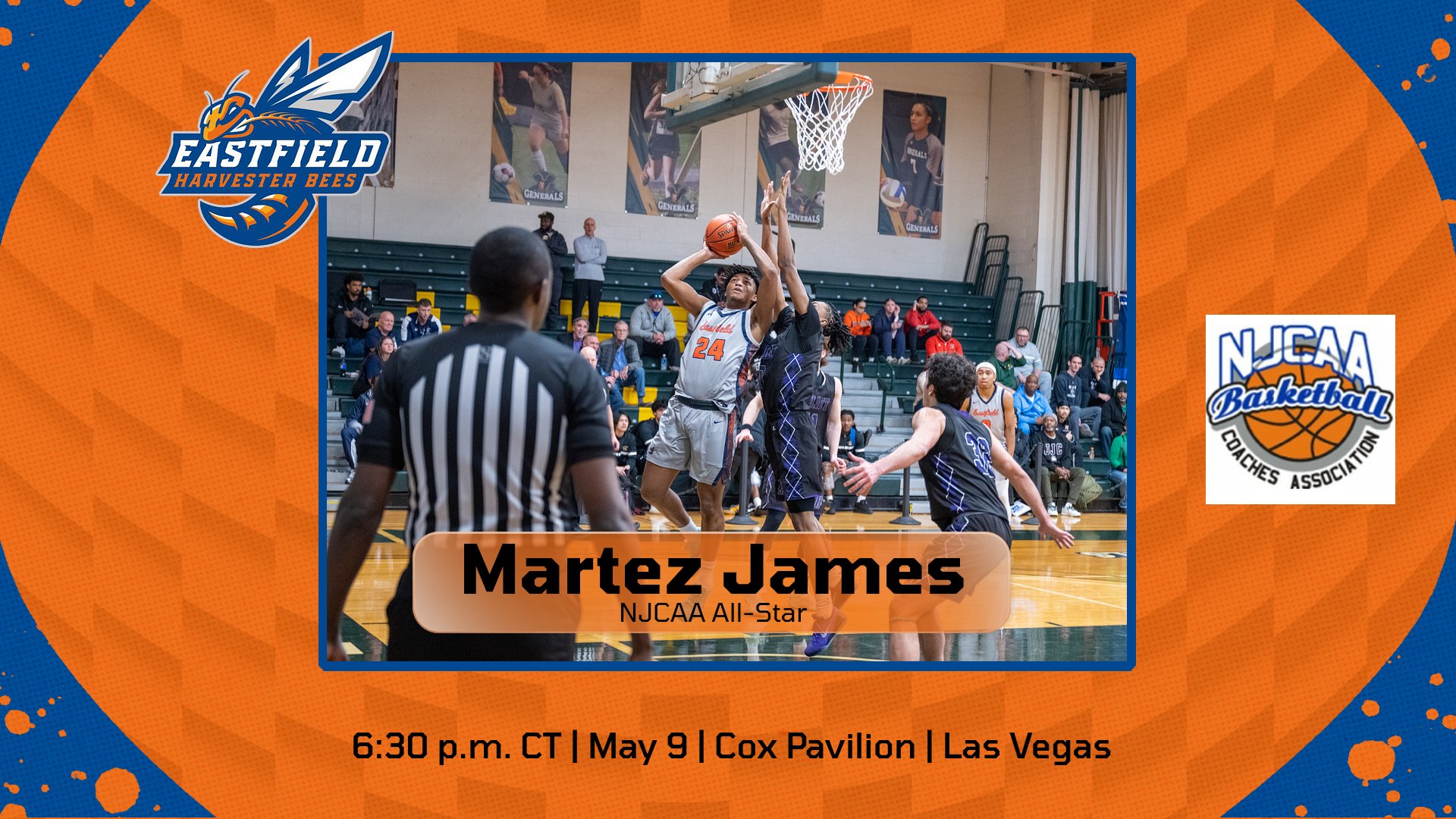 James Selected to Play in NJCAA All-Star Game